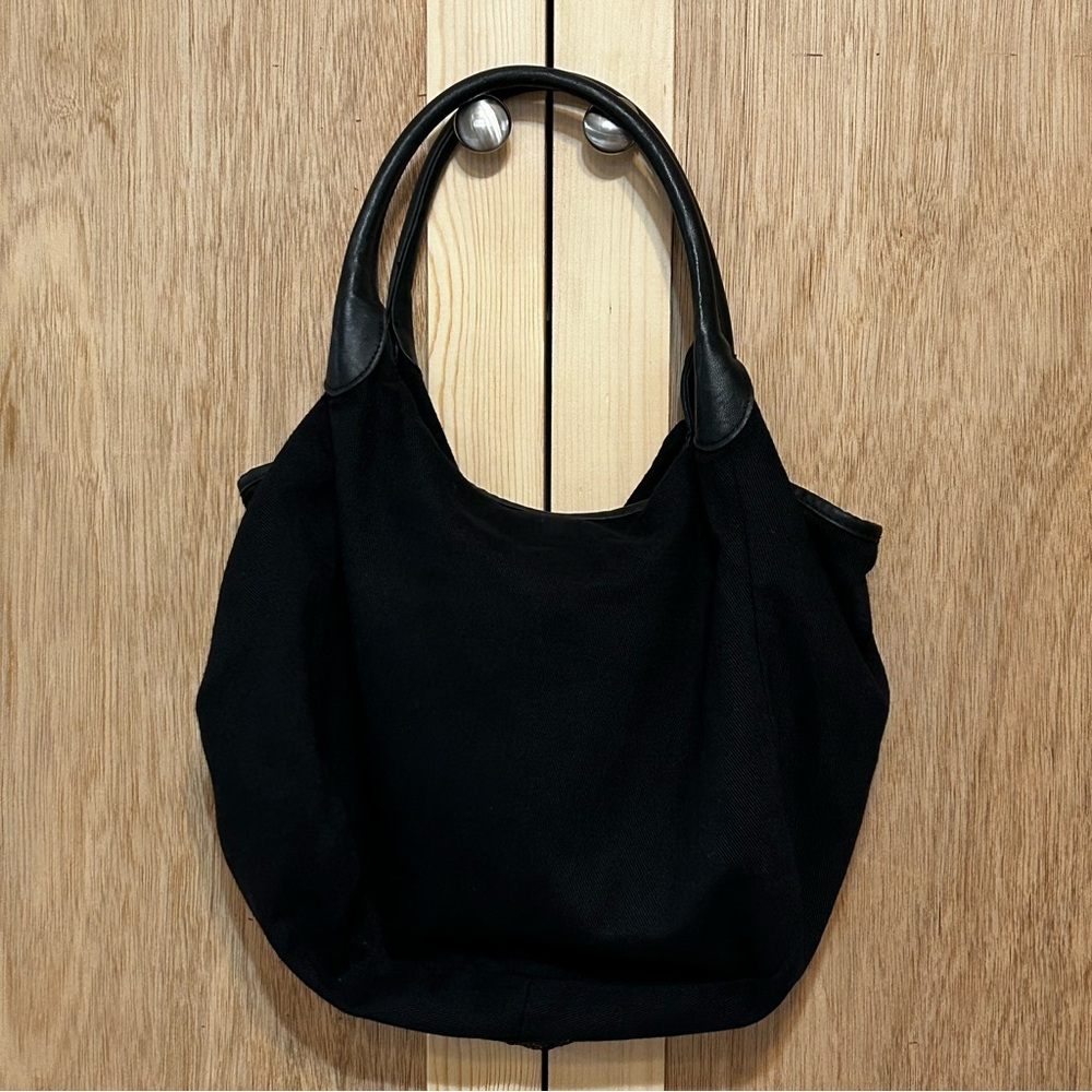 Olsenboye Black Shoulder Bag Y2K Sparkly Hobo Sequins Two Handle Canvas Tote - Picture 11 of 11